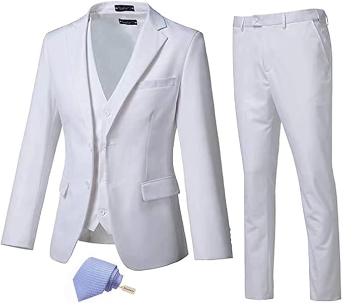 Two Button Wedding 3 Pieces Slim Fit Men Suits (MORE COLORS+) Yuanlu