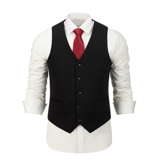 Black Stripe Men's Vest for Party, Wedding and Business Yuanlu