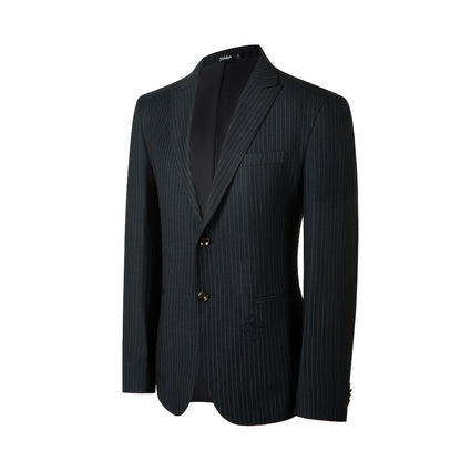 Designer Style New Men's Two Button Stripe Blazer Wehilion