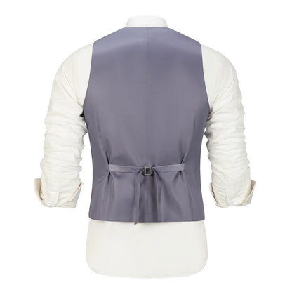 Light Grey Men's Vest for Party, Wedding and Business Yuanlu