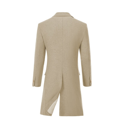 Men's Wool Coat Winter Double Breasted Long Coat 2775 Wehilion