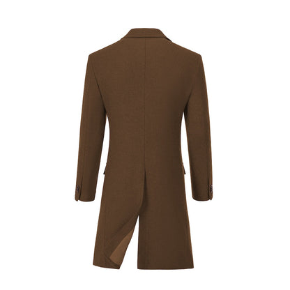 Men's Wool Coat Winter Double Breasted Long Coat 2775 Wehilion