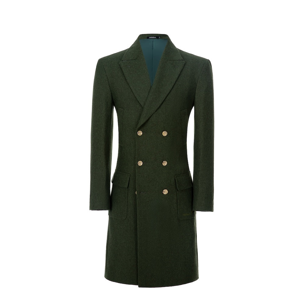 Men's Wool Coat Winter Double Breasted Long Coat 2776 Wehilion