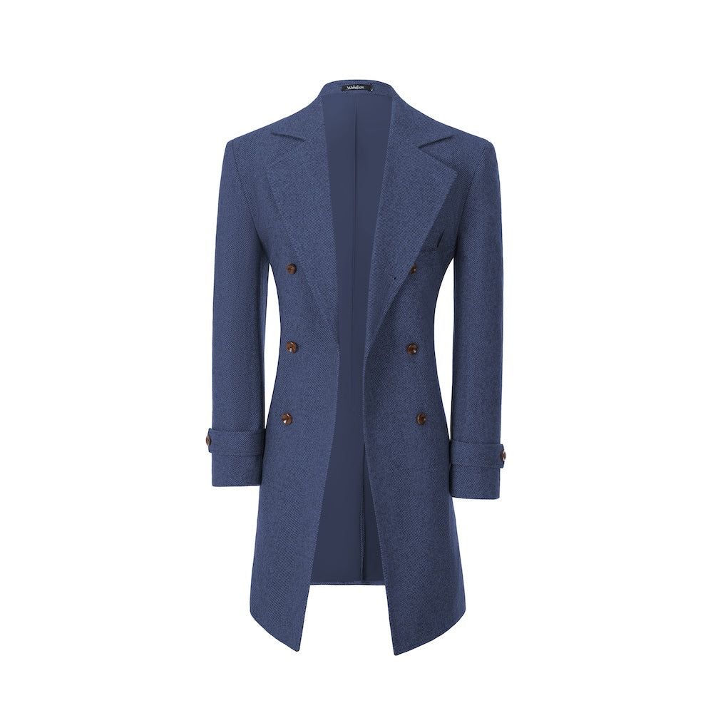 Men's Coat Winter Double Breasted Long Coat 2770 Wehilion