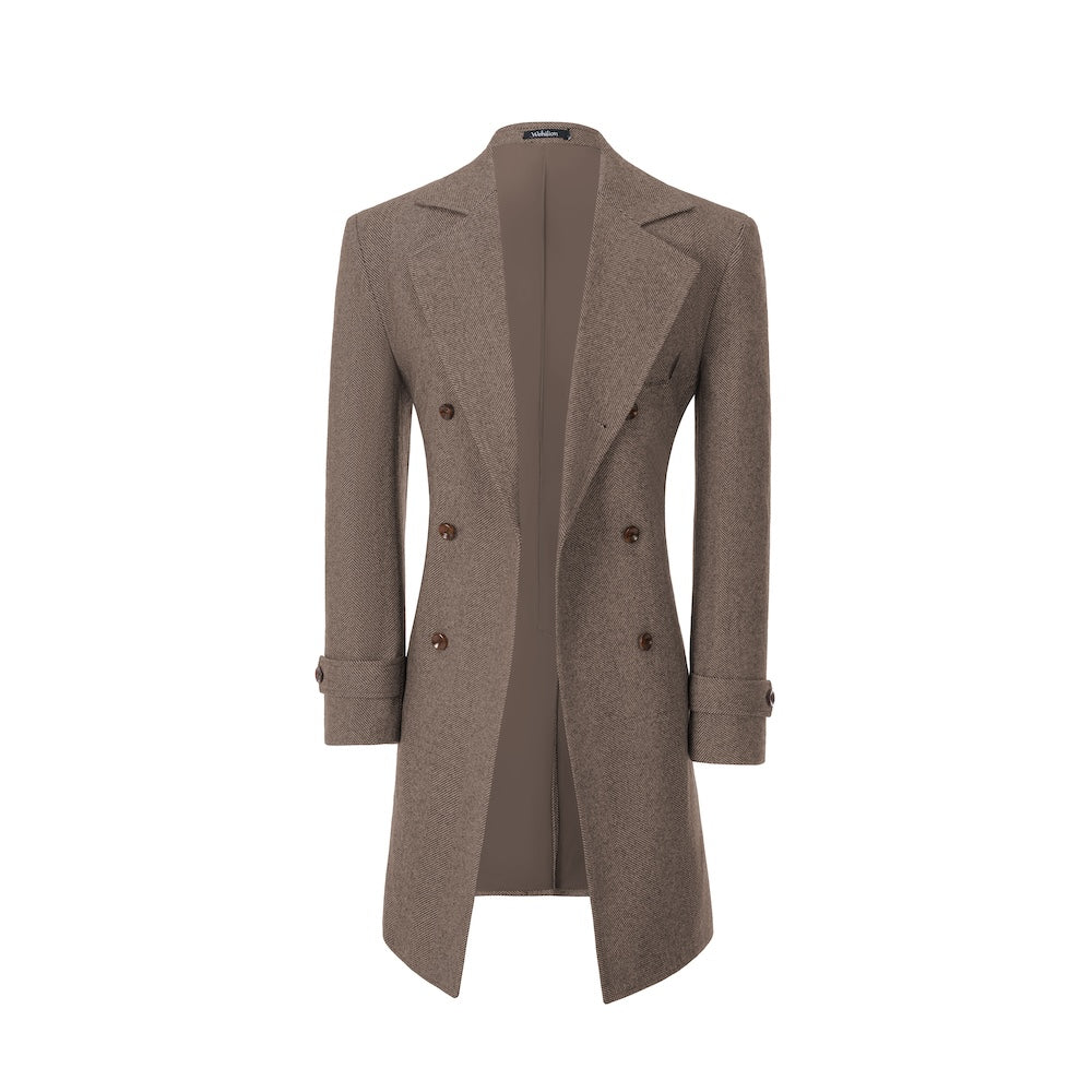 Men's Coat Winter Double Breasted Long Coat 2770 Wehilion