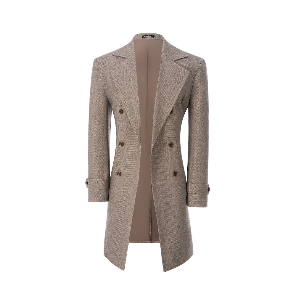 Men's Coat Winter Double Breasted Long Coat 2770 Wehilion