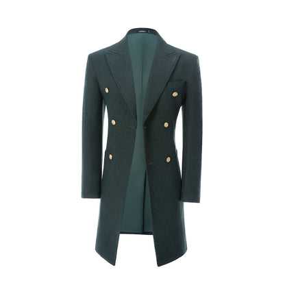 Men's Wool Coat Winter Double Breasted Long Coat 2779 Wehilion