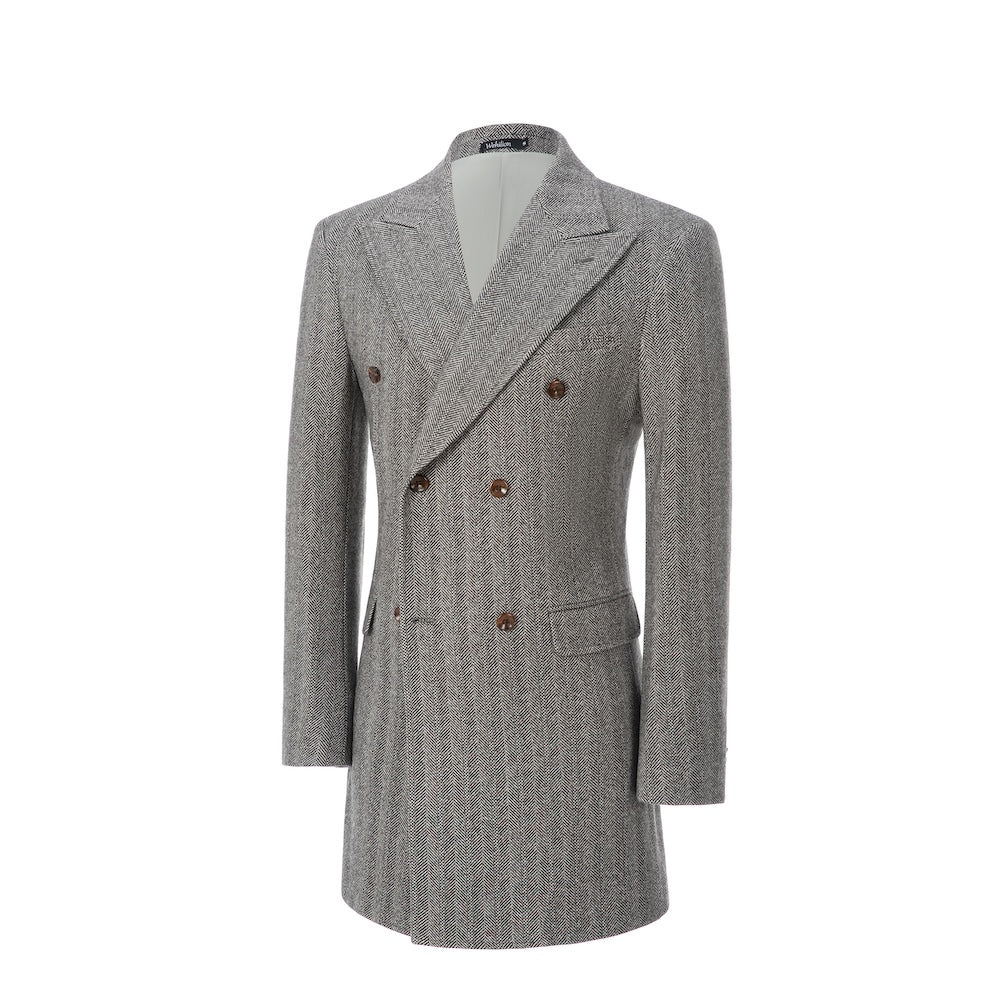 Men's Wool Coat Winter Double Breasted Long Coat 2769 Wehilion