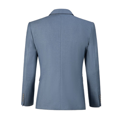 Denim Blue Men's Two Button Blazer for Party, Wedding and Business Yuanlu