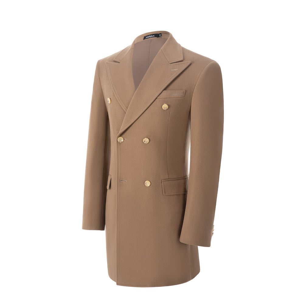 Men's Wool Coat Winter Double Breasted Long Coat 2764 Wehilion