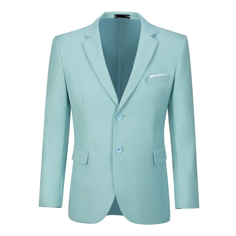 Mint Green Two Button Wedding 3 Pieces Slim Fit Men Suits Yuanlu