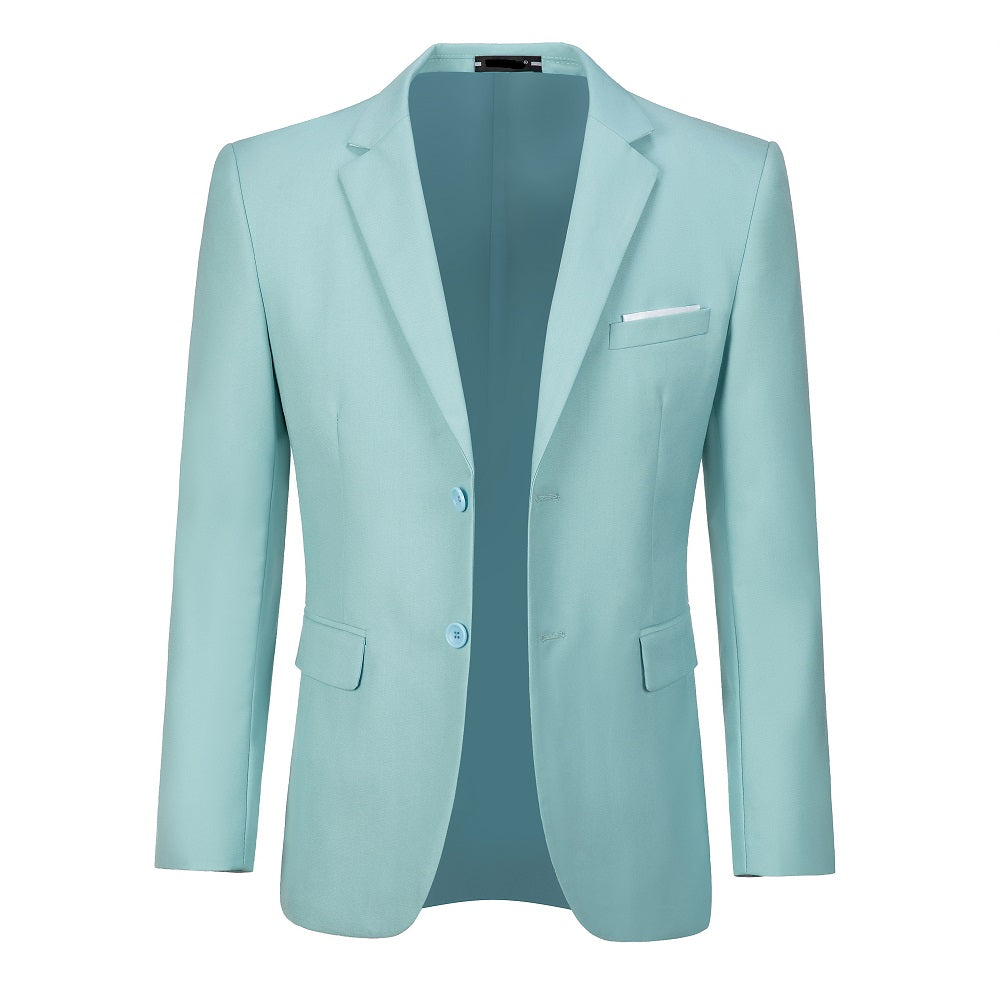 Mint Green Two Button Wedding 3 Pieces Slim Fit Men Suits Yuanlu