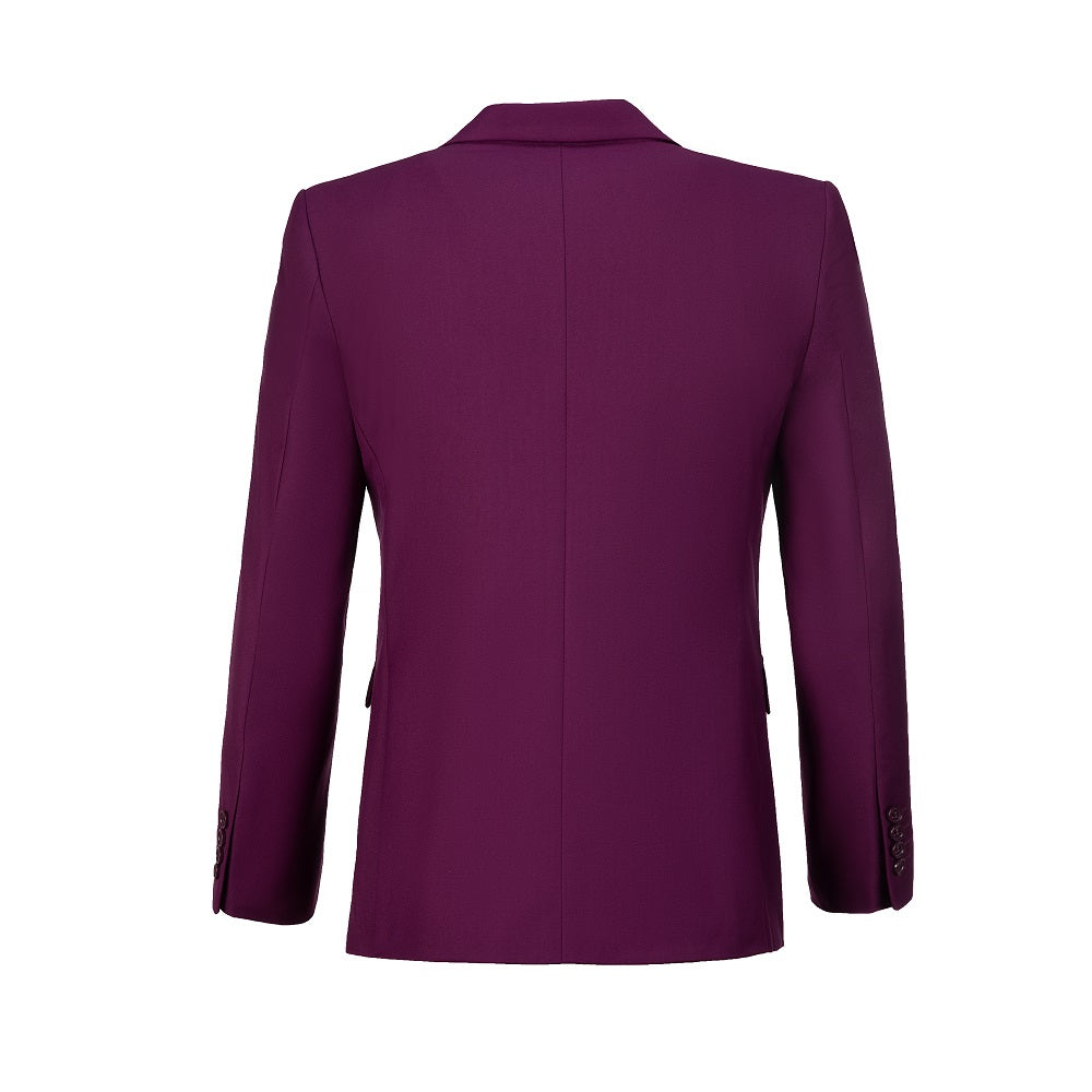 Purple Men's Two Button Blazer for Party, Wedding and Business Yuanlu