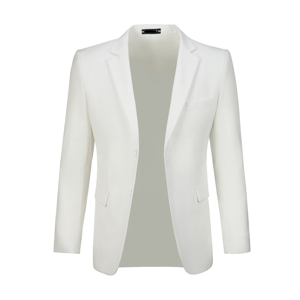 Ivory Men's Two Button Blazer for Party, Wedding and Business Yuanlu