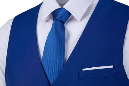 Royal Blue Two Button Wedding 3 Pieces Men Suits Yuanlu