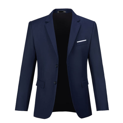 Navy Men's Two Button Blazer for Party, Wedding and Business Yuanlu