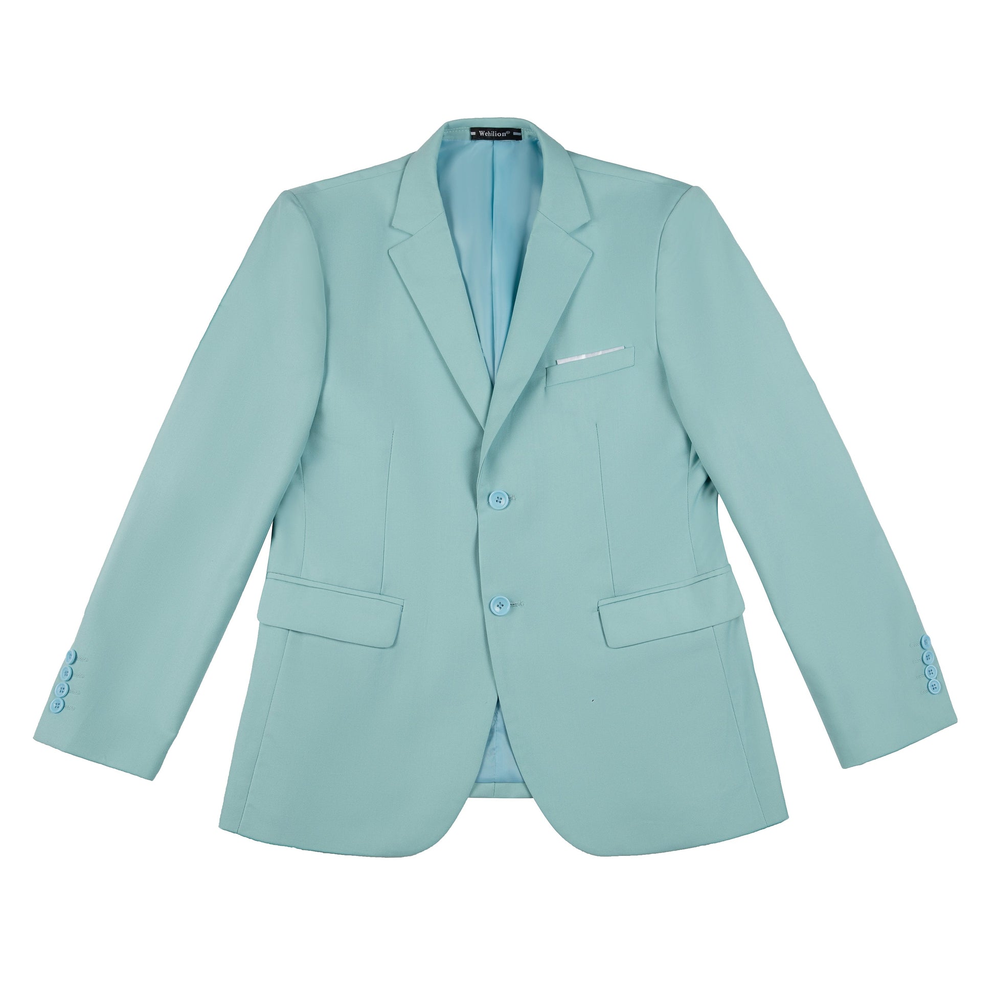 Mint Green Two Button Wedding 3 Pieces Slim Fit Men Suits Yuanlu