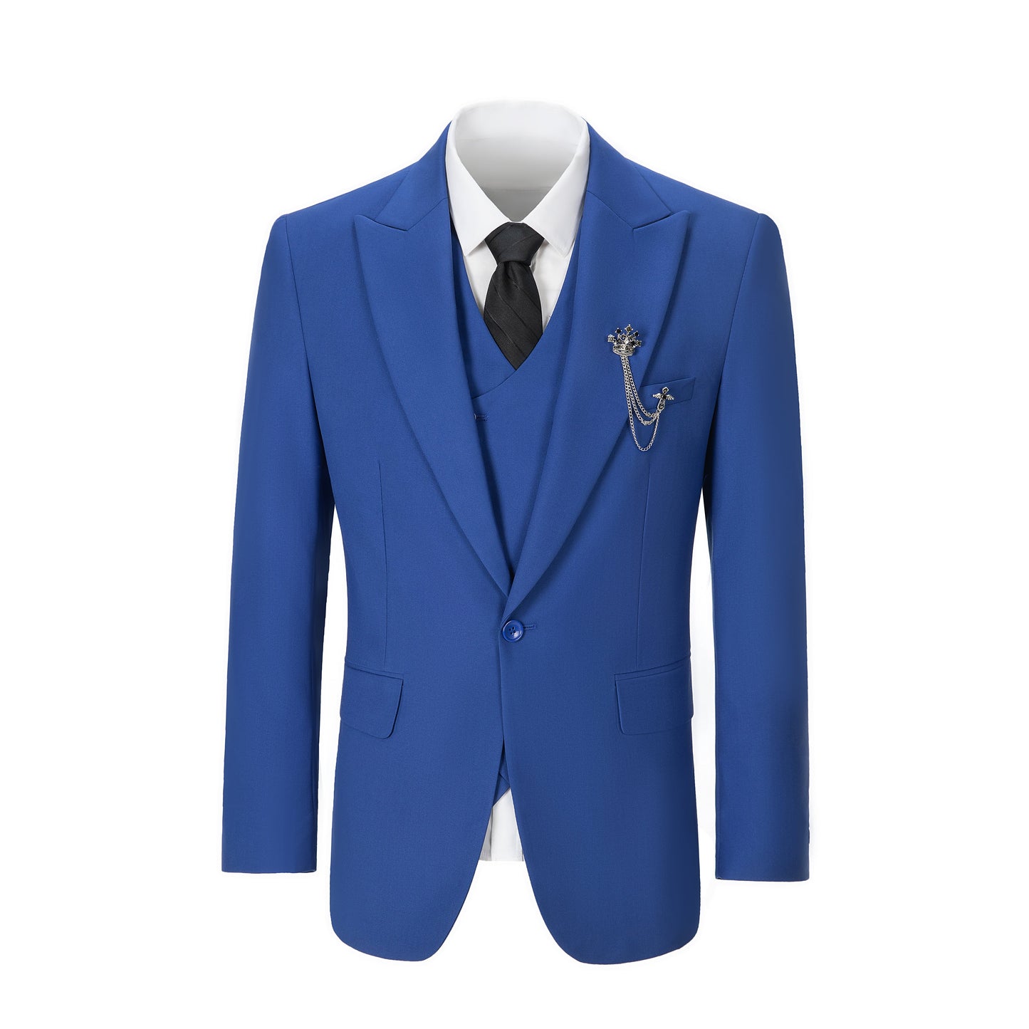 New Arrival Royal Blue Party Banquet Formal 3 Piece Men Suits Yuanlu