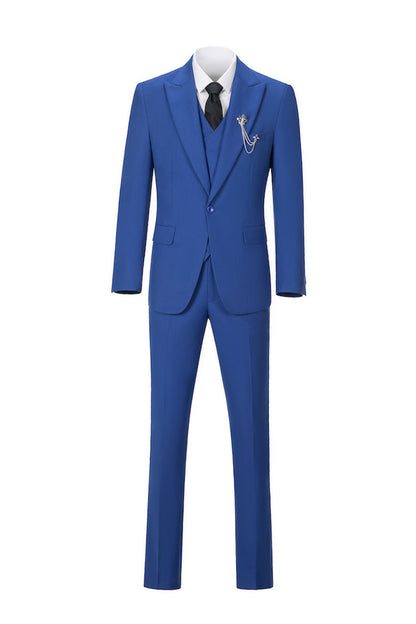 New Arrival Royal Blue Party Banquet Formal 3 Piece Men Suits Yuanlu