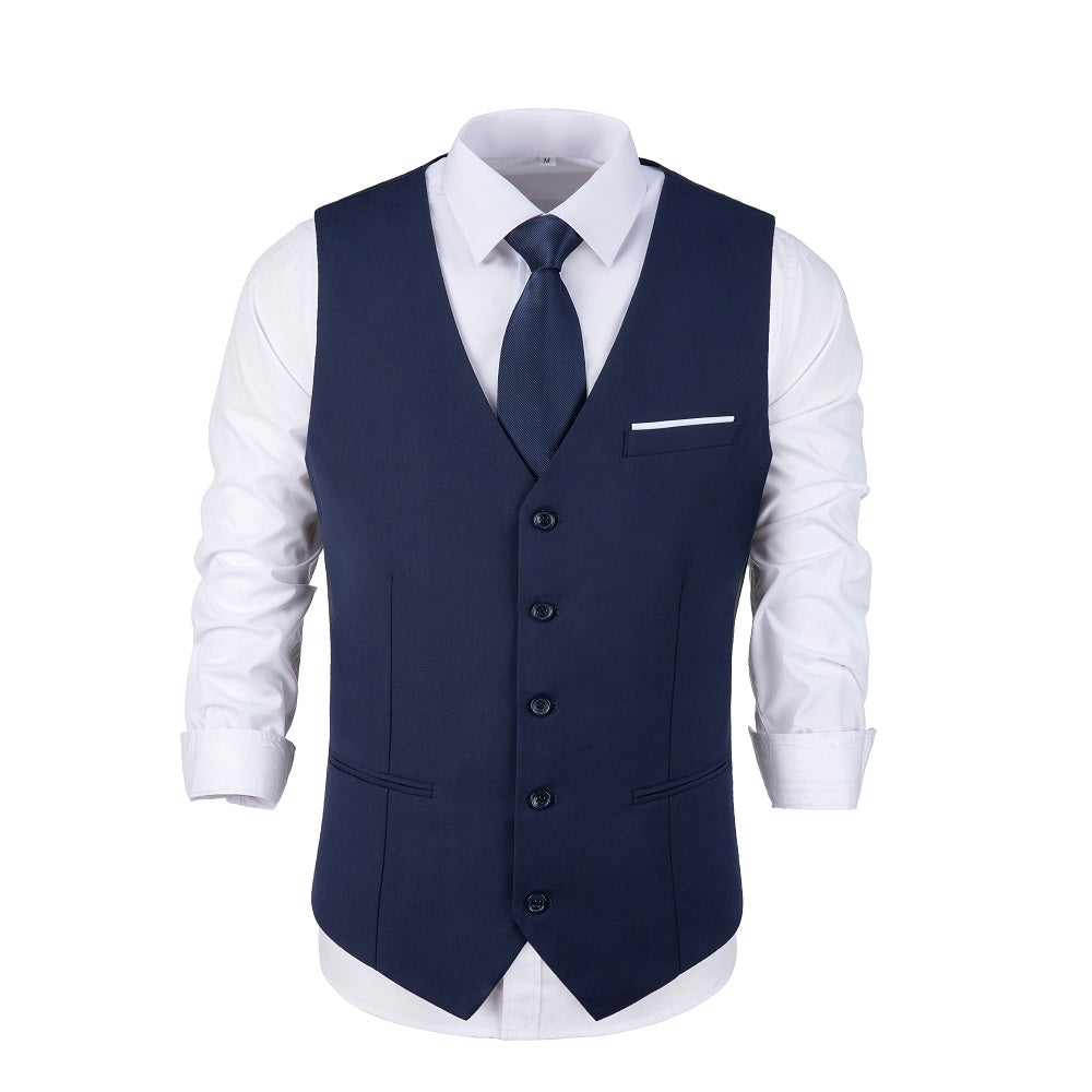 Navy Men's Vest for Party, Wedding and Business Yuanlu