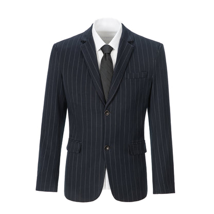 New Arrival Navy Stripe Party Banquet Formal 2 Piece Men Suits Yuanlu