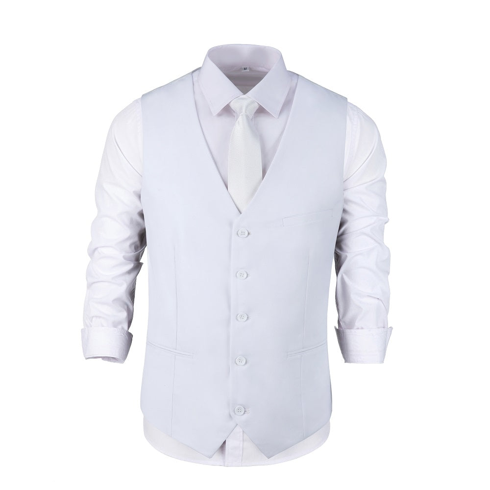 White Two Button Wedding 3 Pieces Slim Fit Men Suits Yuanlu