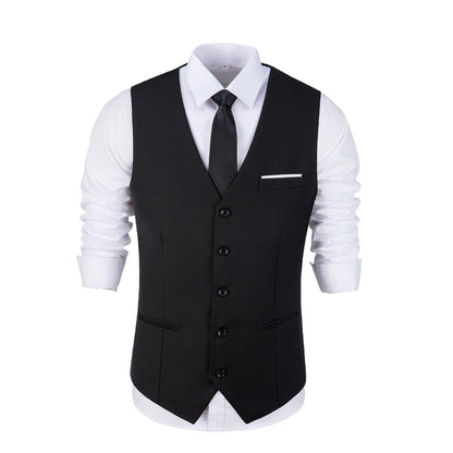 Black Two Button Wedding 3 Pieces Slim Fit Men Suits Yuanlu