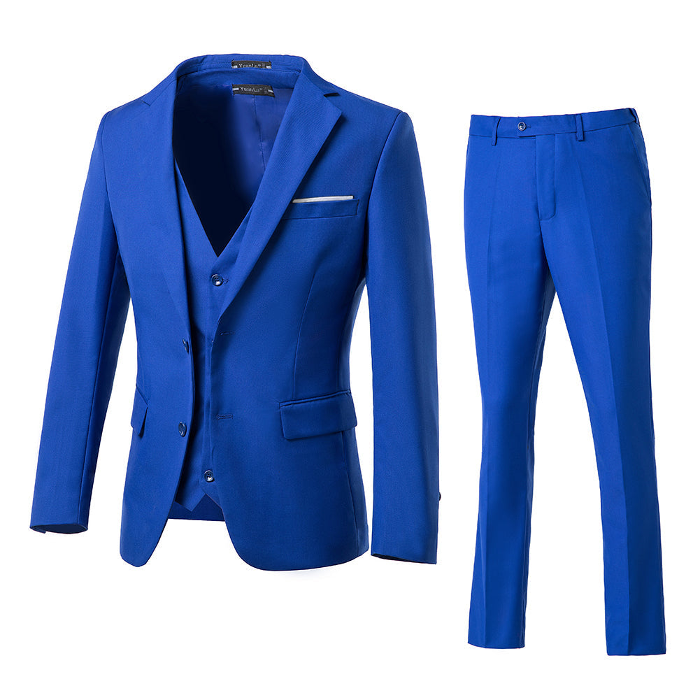 Two Button Wedding 3 Pieces Slim Fit Men Suits (MORE COLORS+) Yuanlu