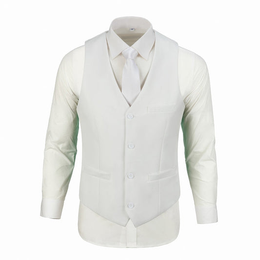 Ivory Men's Vest for Party, Wedding and Business Yuanlu