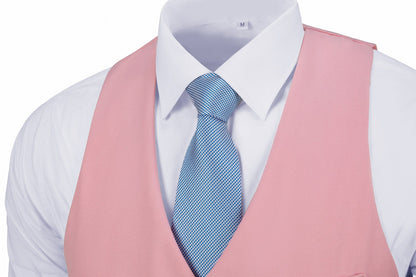 Pink Two Button Wedding 3 Pieces Slim Fit Men Suits Yuanlu