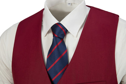 Burgundy Men's Vest for Party, Wedding and Business Yuanlu