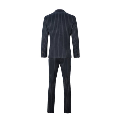 New Arrival Navy Stripe Party Banquet Formal 2 Piece Men Suits Yuanlu