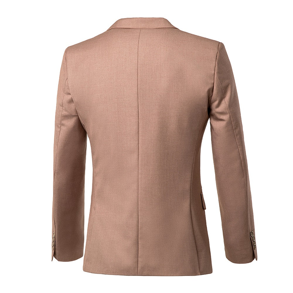 Khaki Men's Two Button Blazer for Party, Wedding and Business Yuanlu