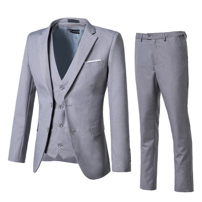 Two Button Wedding 3 Pieces Slim Fit Men Suits (MORE COLORS+) Yuanlu