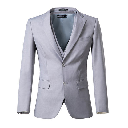 Light Grey Men's Two Button Blazer for Party, Wedding and Business Yuanlu