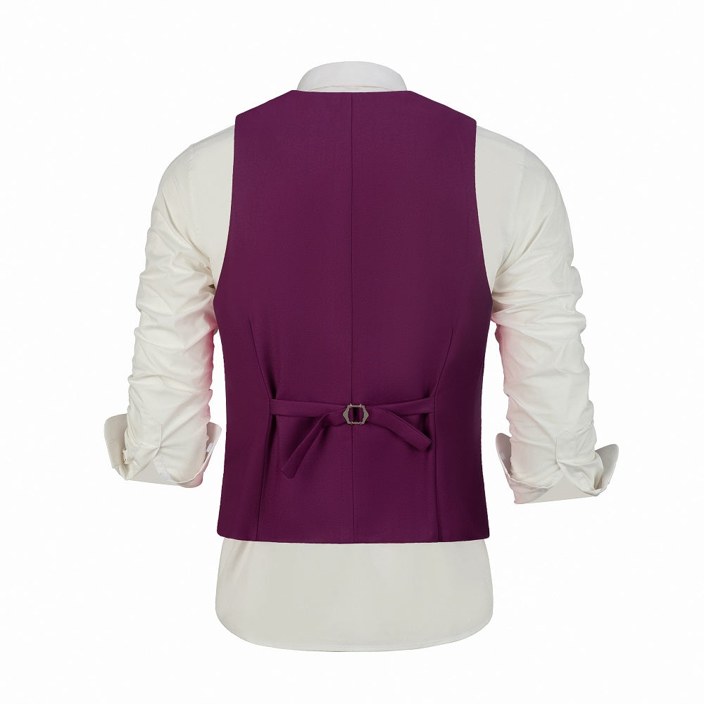 Purple Men's Vest for Party, Wedding and Business Yuanlu