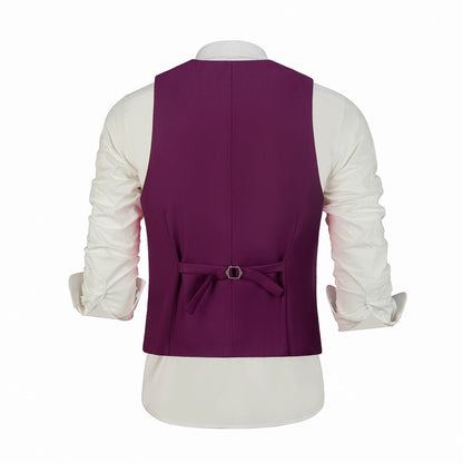 Purple Men's Vest for Party, Wedding and Business Yuanlu