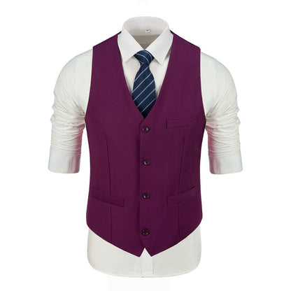 Purple Men's Vest for Party, Wedding and Business Yuanlu