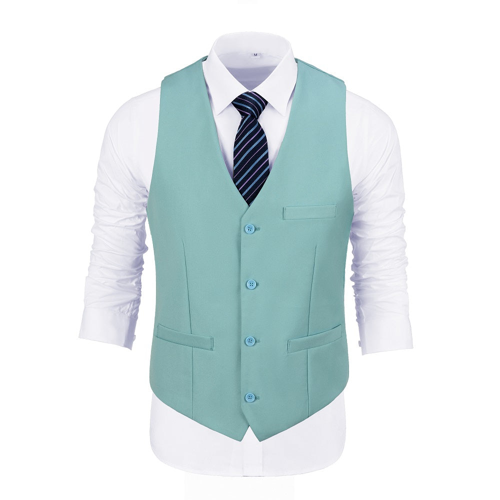 Mint Green Two Button Wedding 3 Pieces Slim Fit Men Suits Yuanlu