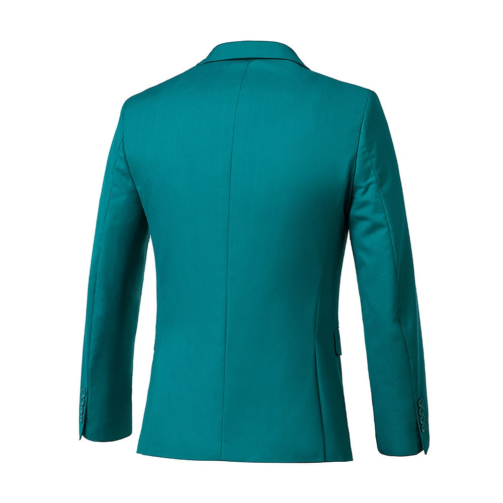 Green Men's Two Button Blazer for Party, Wedding and Business Yuanlu