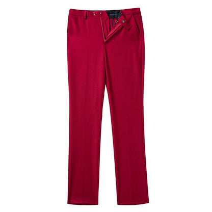 Red Men's Pants for Party, Wedding and Business Yuanlu