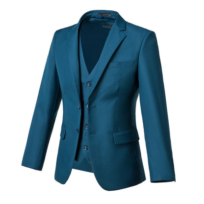 Lake Blue Men's Two Button Blazer for Party, Wedding and Business Yuanlu