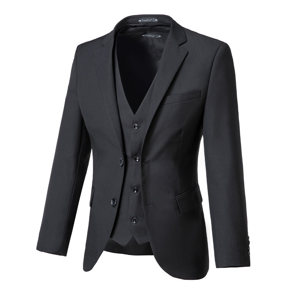 Two Button Wedding 3 Pieces Slim Fit Men Suits (MORE COLORS+) Yuanlu