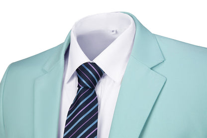 Mint Green Men's Two Button Blazer for Party, Wedding and Business Yuanlu