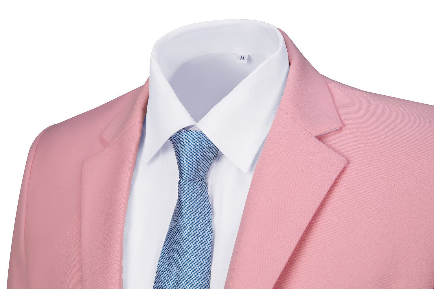 Pink Men's Two Button Blazer for Party, Wedding and Business Yuanlu