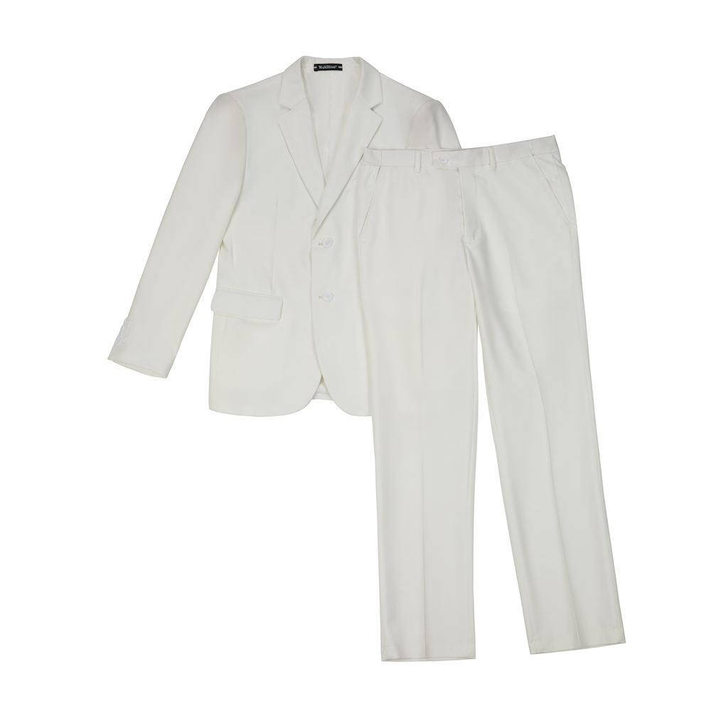 Ivory Two Button Wedding 2 Pieces Men's Suits Jacket+Pants Yuanlu