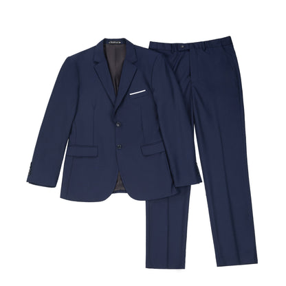 Navy Two Button Wedding 2 Pieces Men's Suits Jacket+Pants Yuanlu