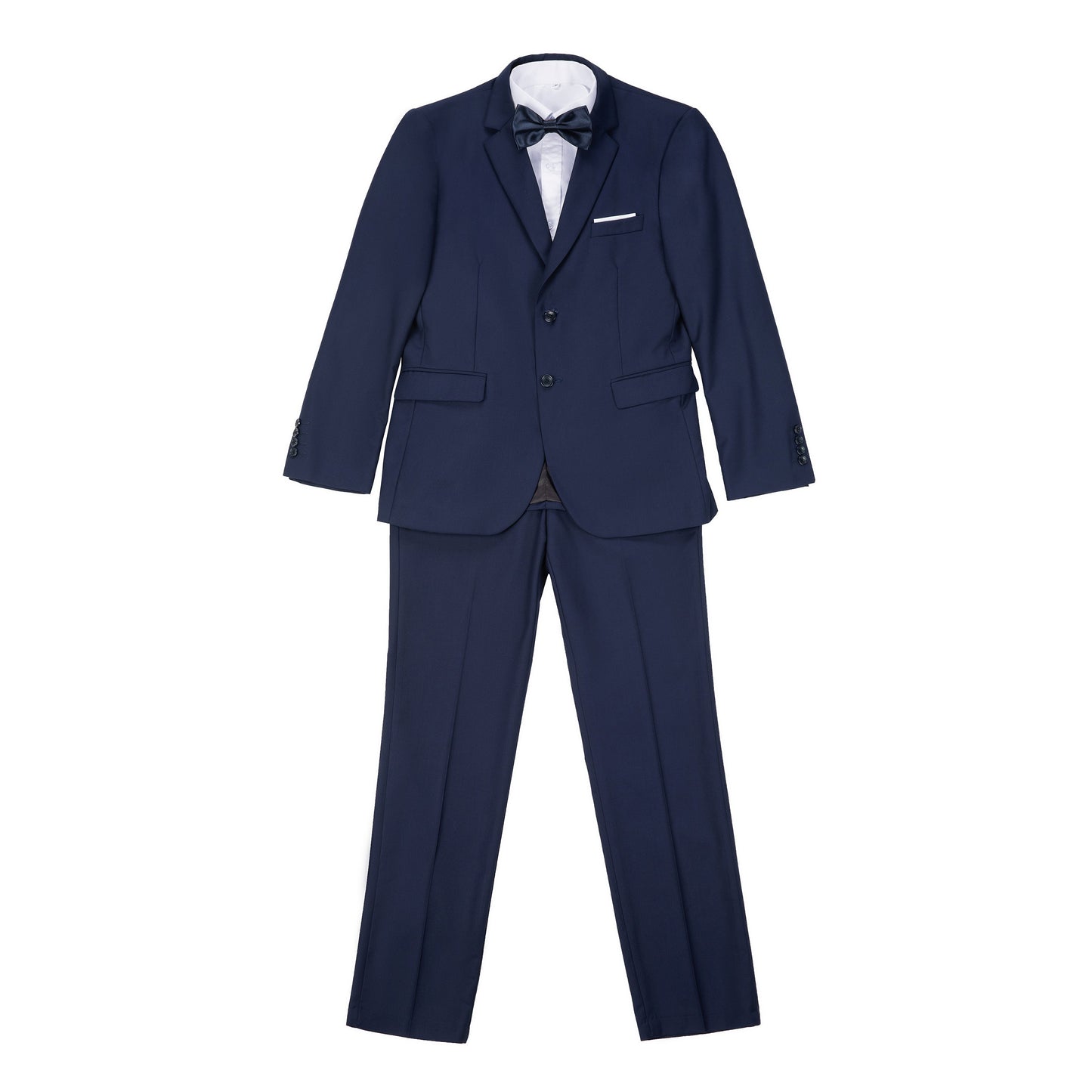 Navy Two Button Wedding 3 Pieces Slim Fit Men Suits Yuanlu