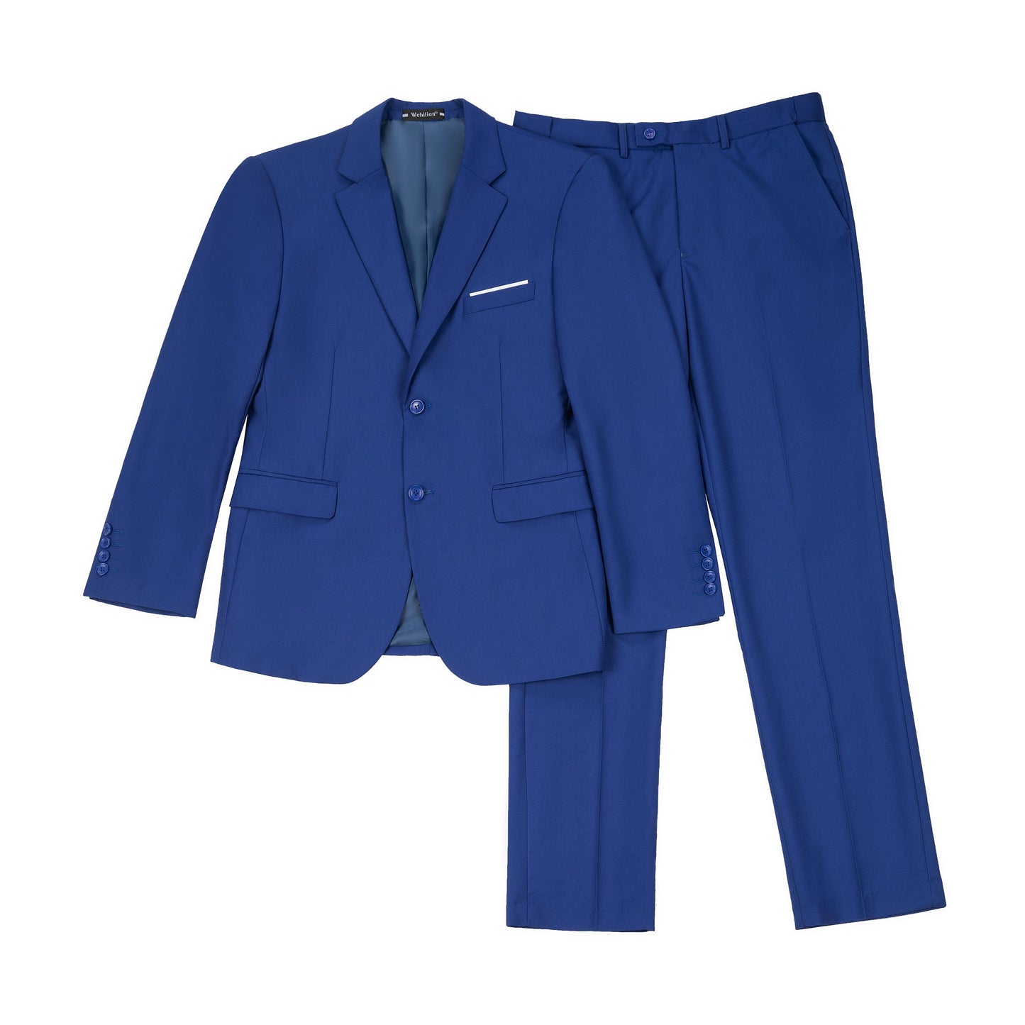 Royal Blue Two Button Wedding 2 Pieces Men's Suits Jacket+Pants Yuanlu