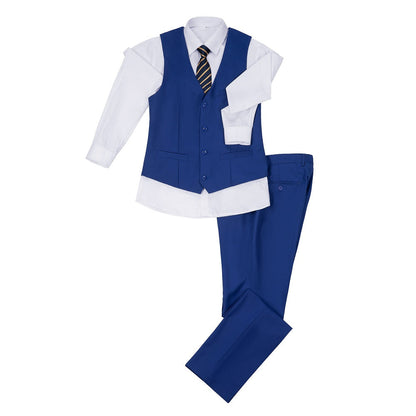 Royal Blue Two Button Wedding 3 Pieces Men Suits Yuanlu